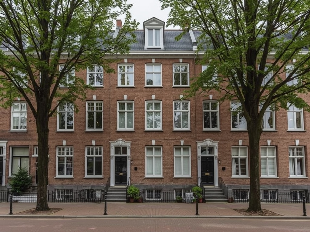 Vrijstaande karakteristieke woning in Uitgeest met crèmekleurige kunststof kozijnen aan de voor- en zijgevel, gelegen aan een rustige dorpsstraat.