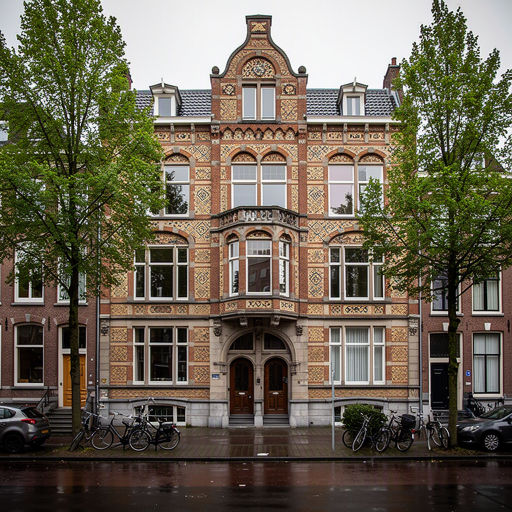 Jaren 30 woning in Amstelveen met witte kunststof kozijnen aan de voorgevel