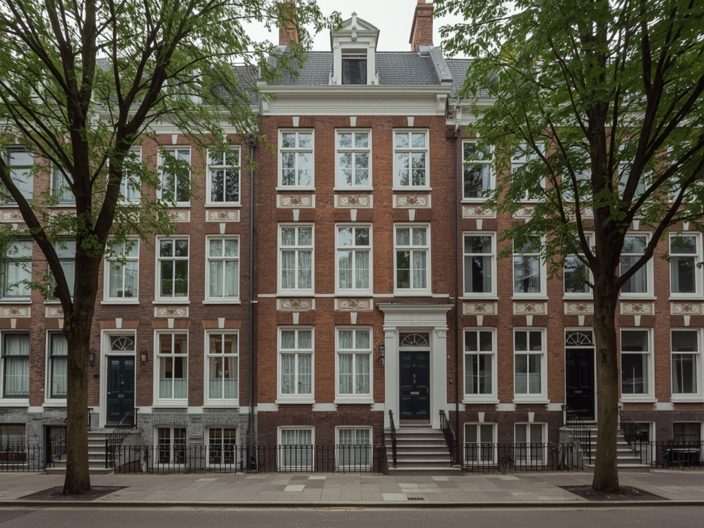 Vrijstaande woning in Zandvoort met witte kunststof kozijnen en zeezicht op de achtergrond