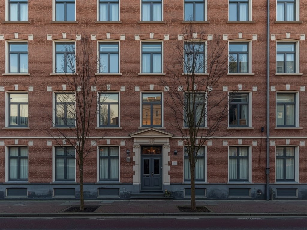 appartementencomplex aan de boulevard van Zandvoort met antracietgrijze kunststof kozijnen en balkonhekken