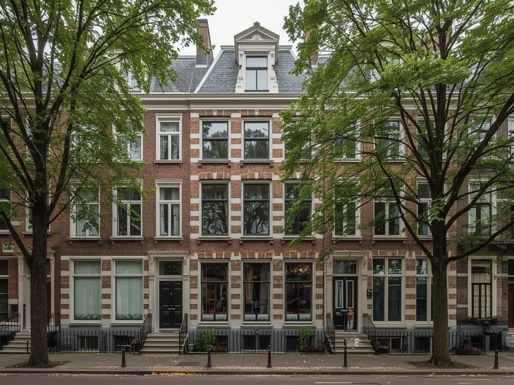 Jugendstil stadswoning in Haarlem met witte kunststof kozijnen aan de voorgevel