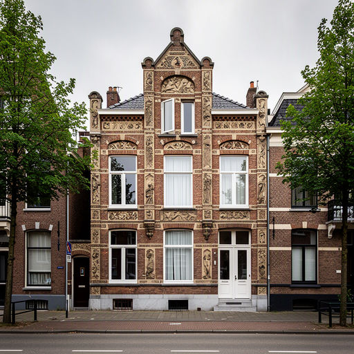 Moderne doorzonwoning in Hoofddorp met antraciet grijze kunststof kozijnen aan de voorgevel