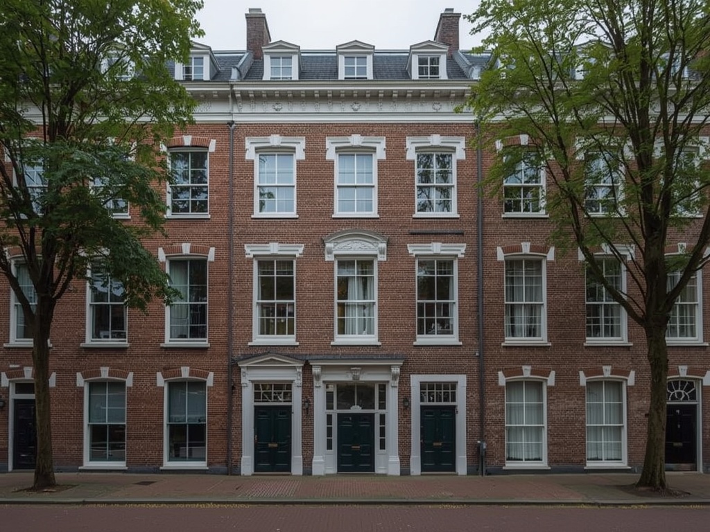 Jugendstil stadswoning in Beverwijk met witte kunststof kozijnen aan de voorgevel